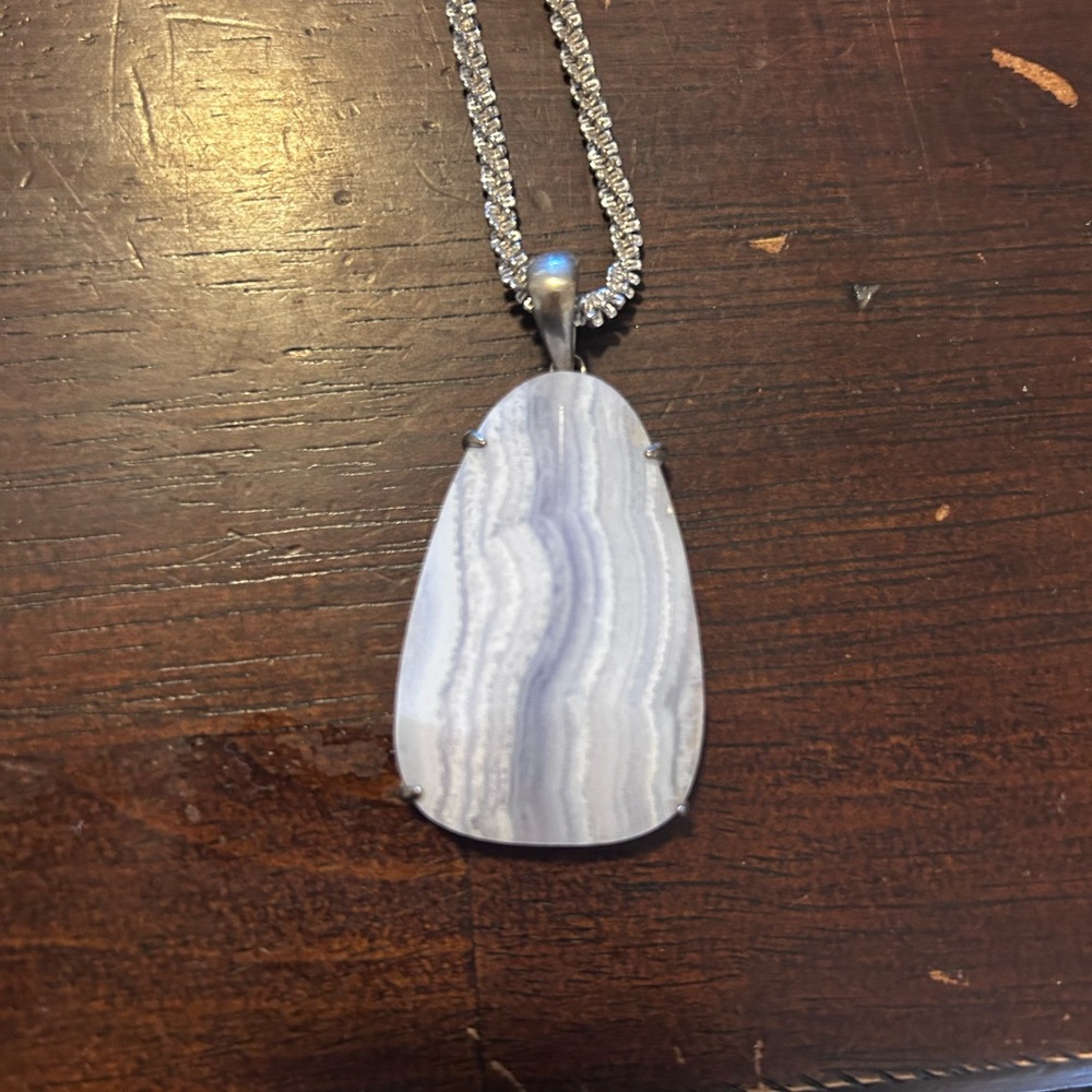 Kendra Scott Blue Agate Pendant Necklace